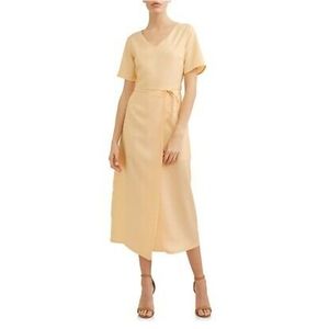 love sadie women's flutter sleeve wrap dress size large